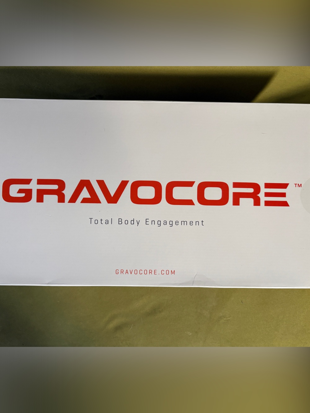 GRAVOCORE Branded Box with Bold Red Logo